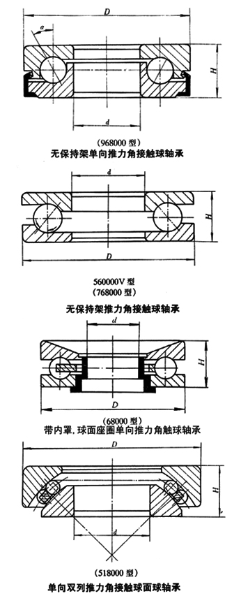 無保持架推力角接觸球軸承 無保持架推力角接觸球軸承