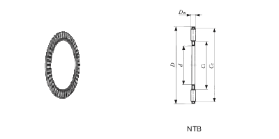 推力滾針軸承 NTB 1629圖紙