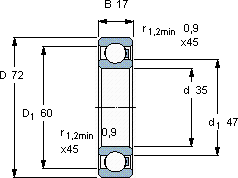 SKF6207/HR11QN軸承圖紙