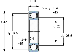 SKF16004/HR22Q2軸承圖紙