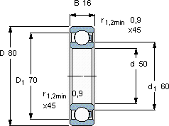 SKF6010/HR22Q2軸承圖紙