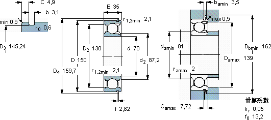 SKF314 NR軸承圖紙