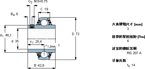 SKFYAR 207-2RF/VE495軸承圖紙