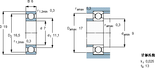 SKF607 *軸承圖紙