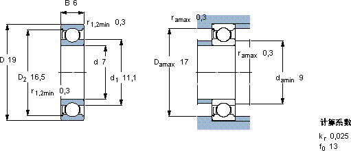 SKF607-Z *軸承圖紙