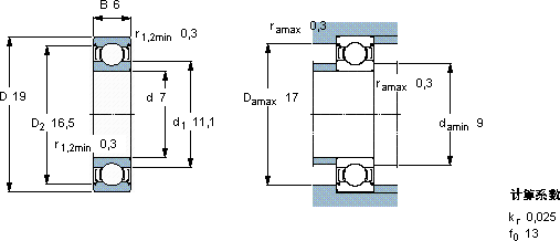SKF607-2Z *軸承圖紙