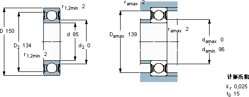 SKF6217-2RS1 *軸承圖紙