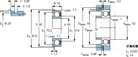 SKF6209-ZNR *軸承圖紙