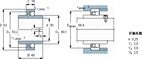 SKF11206 TN9軸承圖紙