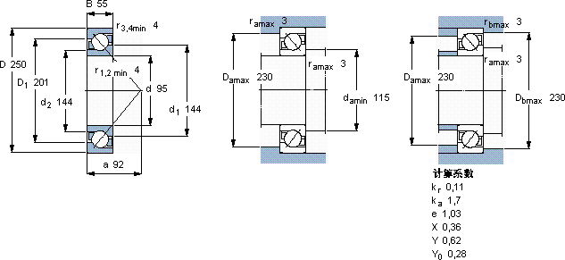 SKF7419 GAM軸承圖紙