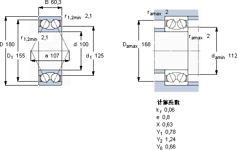 SKF3220 A軸承圖紙