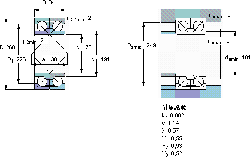 SKF305180軸承圖紙