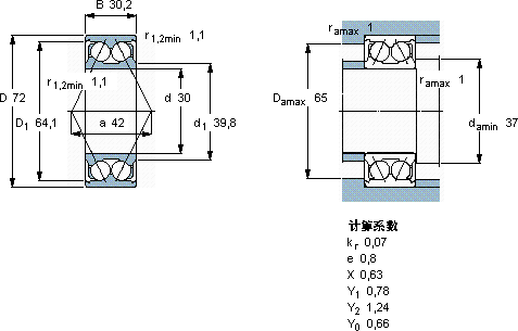 SKF3306 ATN9 *軸承圖紙