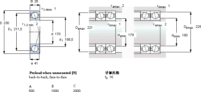 SKF71934 CD/P4A軸承圖紙
