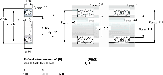 SKF71960 CD/P4A軸承圖紙