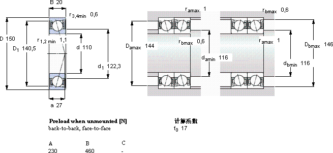SKFS71922 CD/HCP4A軸承圖紙