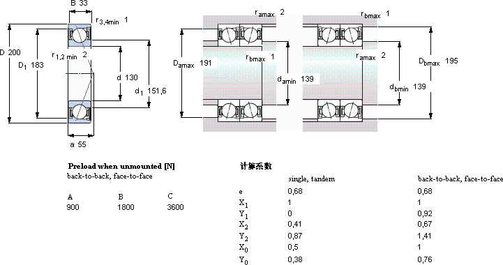 SKFS7026 ACD/P4A軸承圖紙