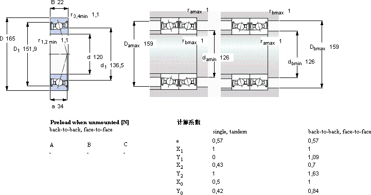 SKFSC71924 FB/P7軸承圖紙