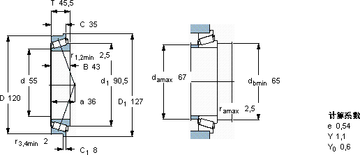 SKF32311 BRJ2/QCL7C *軸承圖紙