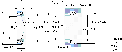 SKFBT1B 332705/HA4軸承圖紙
