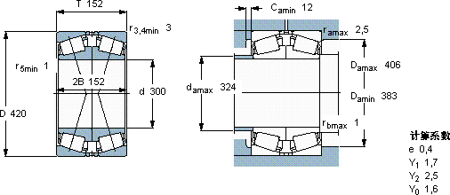 SKF32960/DF軸承圖紙