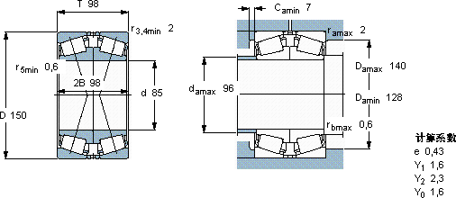 SKF33217/QDF軸承圖紙