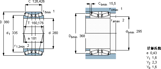 SKF331960 B軸承圖紙