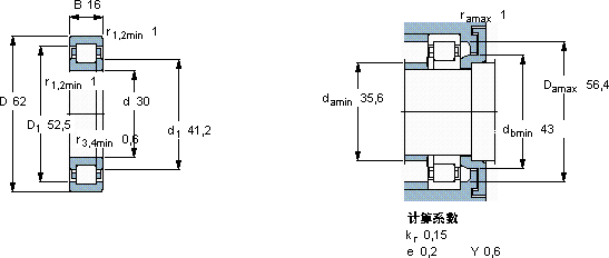 SKFNUP 206 ECP *軸承圖紙