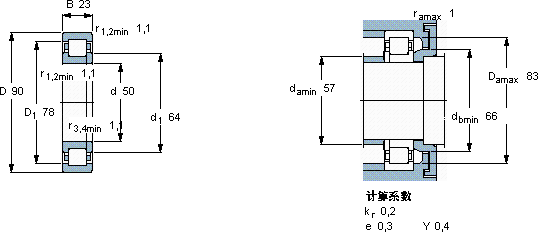 SKFNUP 2210 ECP *軸承圖紙