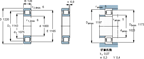 SKFNF 28/1000 ECMP/HA1軸承圖紙