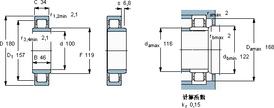 SKFNUB 220 ECJ軸承圖紙