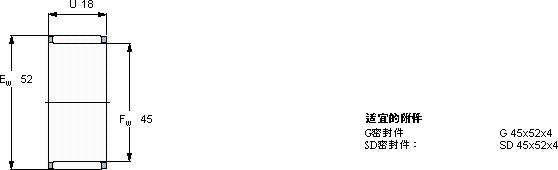 SKFK 45x52x18軸承圖紙