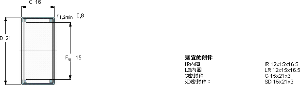 SKFHK 1516軸承圖紙