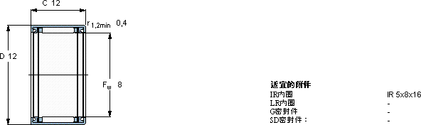 SKFHK 0812.2RS軸承圖紙
