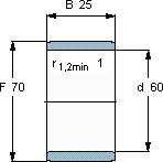 SKFIR 60x70x25軸承圖紙