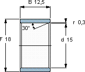 SKFLR 15x18x12.5軸承圖紙