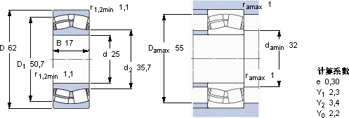 SKF21305 CC軸承圖紙