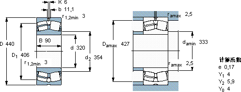 SKF23964 CC/W33 *軸承圖紙