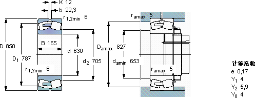 SKF239/630 CA/W33 *軸承圖紙