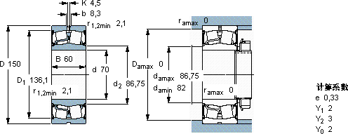 SKFBS2-2314-2CS/VT143 *軸承圖紙