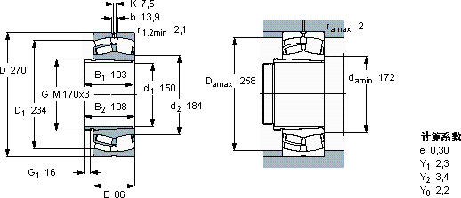 SKF23132 CCK/W33 + AH 3132 G *軸承圖紙