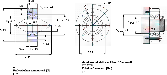 SKFBEAM 025075-2RS/PE軸承圖紙