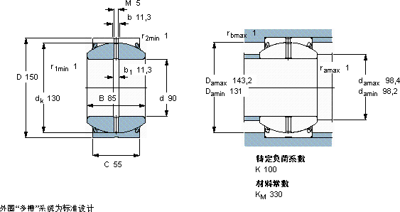 SKFGEH 90 ES-2RS軸承圖紙