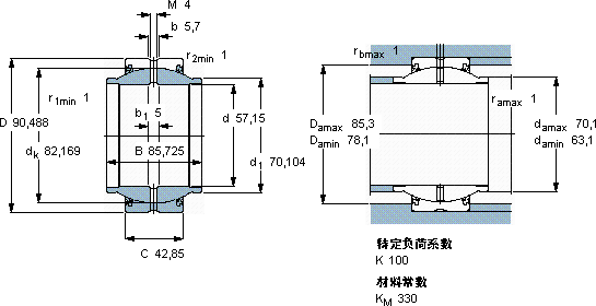 SKFGEZM 204 ES-2RS軸承圖紙