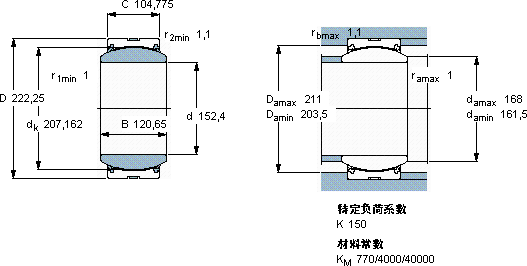 SKFGEZ 600 TXA-2LS軸承圖紙