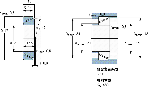 SKFGAC 25 F軸承圖紙