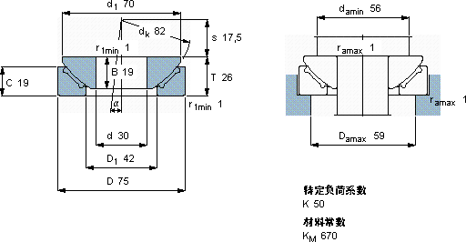 SKFGX 30 F軸承圖紙
