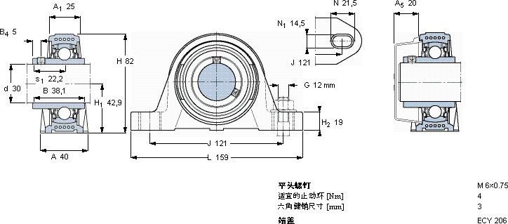 SKFSYK 30 TR軸承圖紙