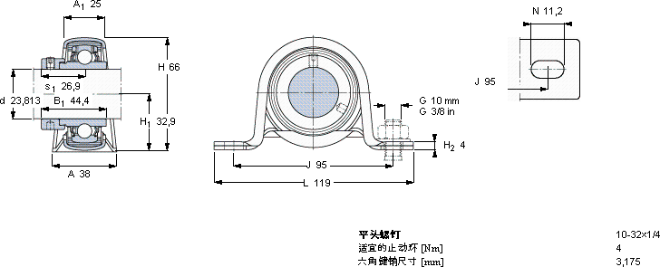SKFP 62 R-15/16 WF軸承圖紙