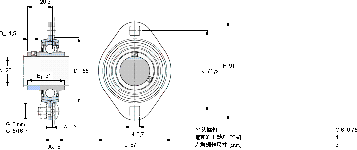 SKFPFT 20 TF軸承圖紙